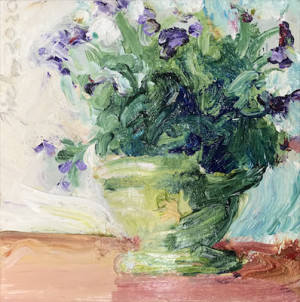 "French Potted Plant" <br/> Acrylic on canvas <br/> $1800