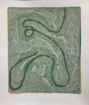 "7-11-20 #1" <br/> Acrylic monoprint <br/> $300