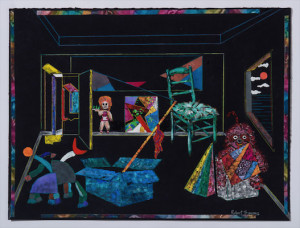 "The Challenge of the <br/>New Material Civilization" <br/>Goauche and prismacolor pencil on paper <br/> NFS