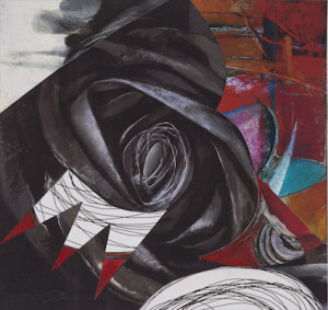 "Isolation Collage 4" <br/>Collage on paper <br/> $800