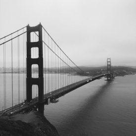 "Black and White Golden Gate" <br/>
Zoe Allen<br/>
Santa Catalina School<br/>