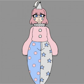 "Sad Clown"<br/>
Lyra Oliver<br/>
Monterey High School<br/>