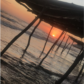 "sunset at the beach"<br/>
Reina Cruz<br/>
Monterey High School<br/>