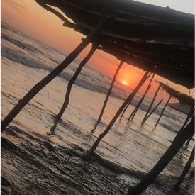 "sunset at the beach"<br/>
Reina Cruz<br/>
Monterey High School<br/>