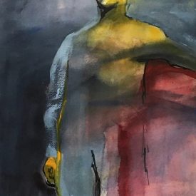 "(in)Visible No. 7"<br/>Joe Aki Ouye<br/>Mixed Water Media<br/>20.5 in. x 14.5 in.