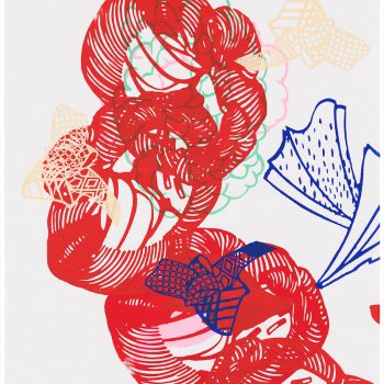 "Take Flight"<br/>Sarah Klein<br/>Monoprint on paper, 2017