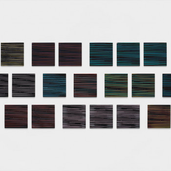 "Weave"<br/>Sarah Klein & David Kwan<br/>Monoprints on paper, 2018