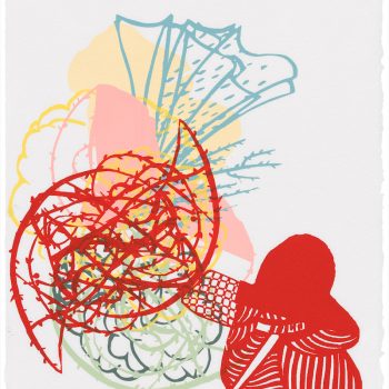 "That Said" <br/> Sarah Klein<br/> Monoprint on paper, 2018