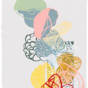 "Mind Bottles" <br/>Sarah Klein<br/>Monoprint on paper, 2018