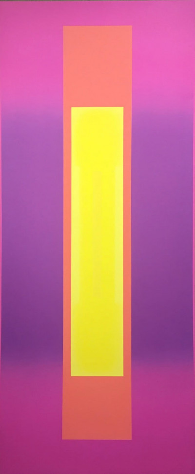 Lucas Blok<br/>
Untitled<br/>
Acrylic on canvas, 9/30/19<br/>
72 in. x 30 in. x 3 in.<br/>
Courtesy of the artist