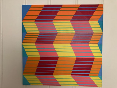 Ilene Tuttle<br/>
"Carousel"<br/>
Acrylic on canvas, n.d.<br/>
36 in. x 36 in.<br/>
Courtesy of the artist